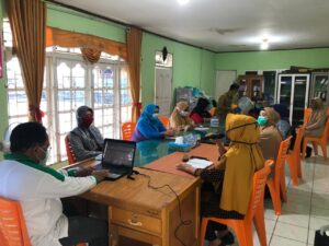 Monev Yanfar di aula atas Puskesmas kampung besar kota, kamis 25/06/2020